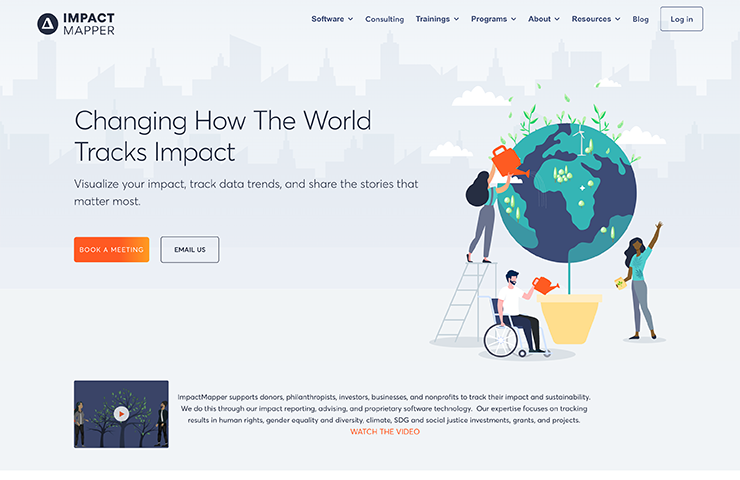 Screenshot of the ImpactMapper website