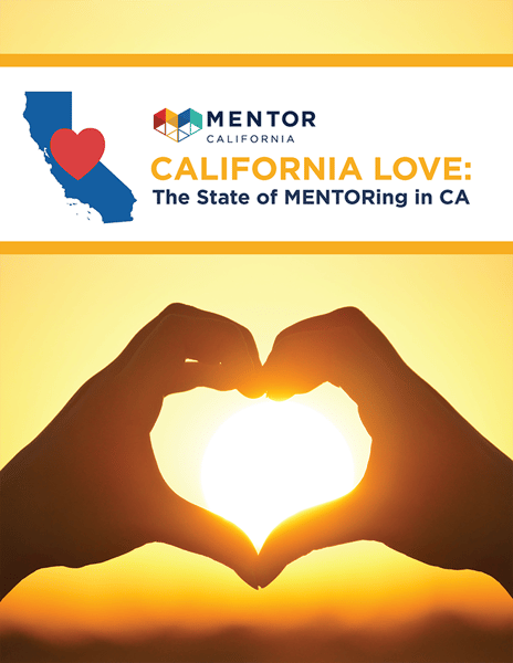 Screenshot of Mentor California's impact report, which includes information from its UpMetric dashboard.