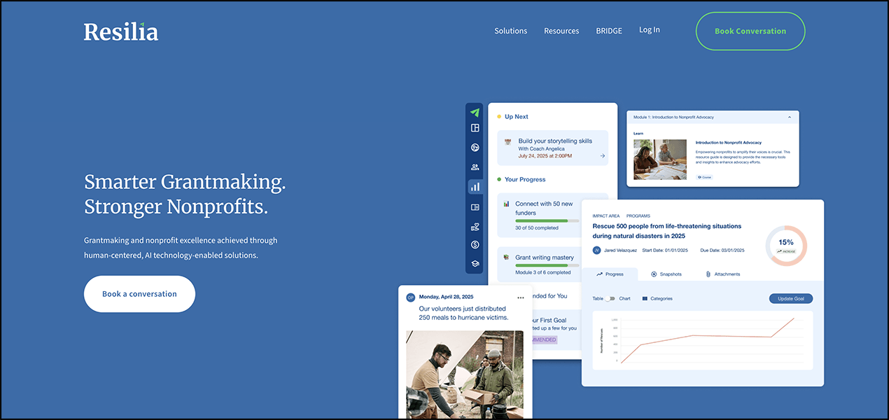 Resilia’s homepage