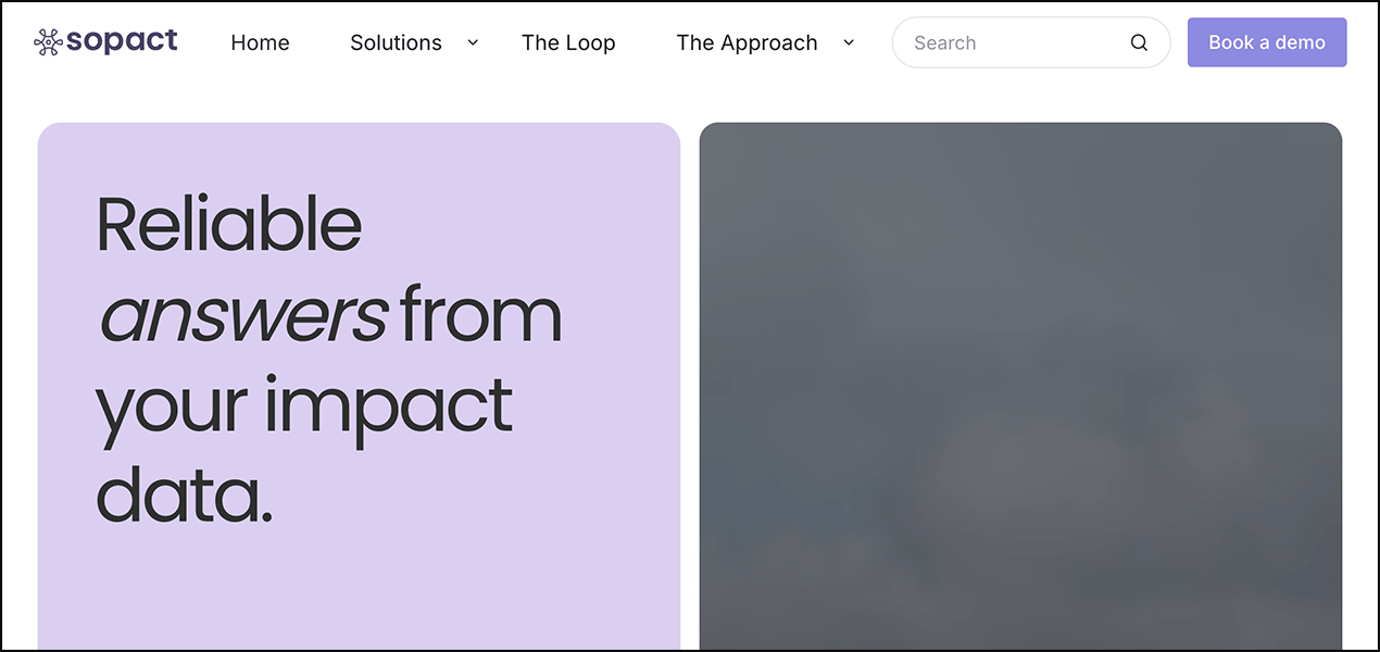 sopact's homepage