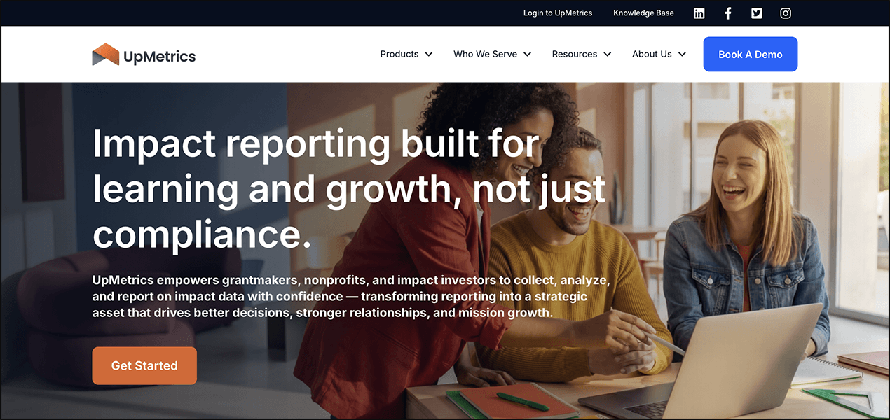 upmetrics homepage